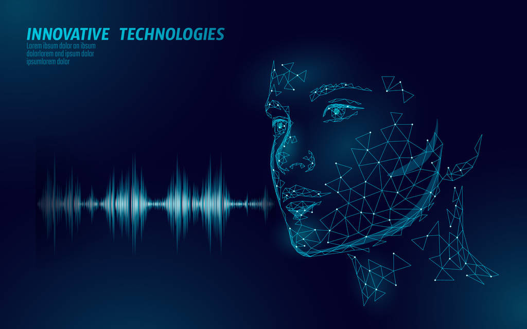 千庫網_虛擬助理語音識別服務技術的經營理念。ai 人工智能機器人幫助工作支持。聊天機器人美麗的女性臉低聚程序向量例證_背景編號6147334.jpg